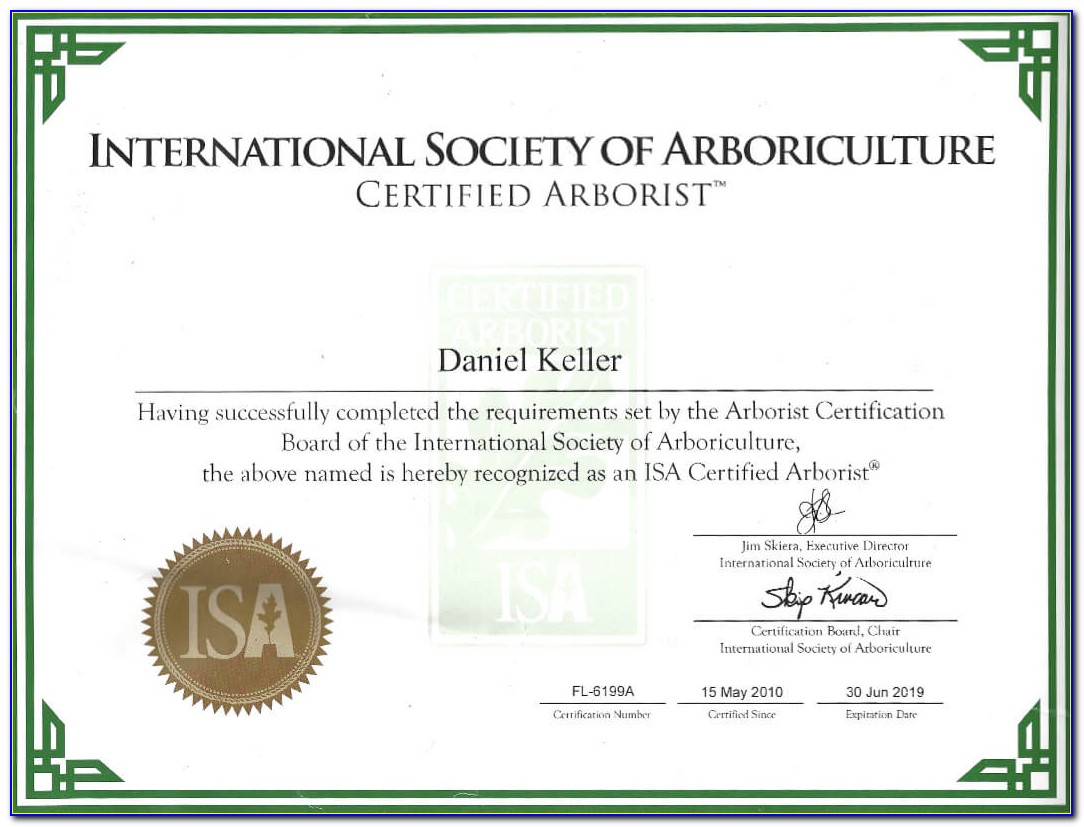 International Society Of Arboriculture Certified Arborist Certification