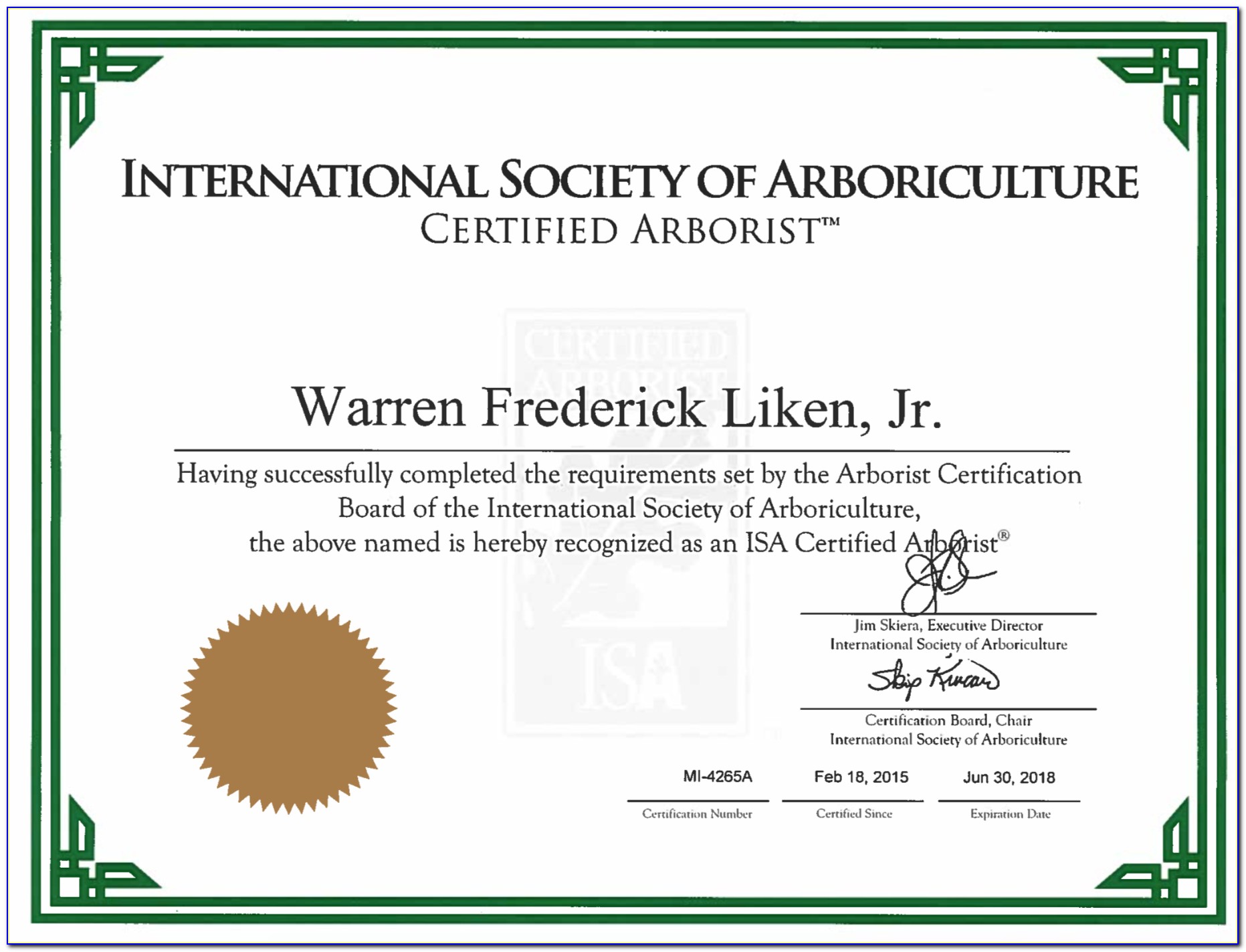 International Society Of Arboriculture Certified Arborist Definition