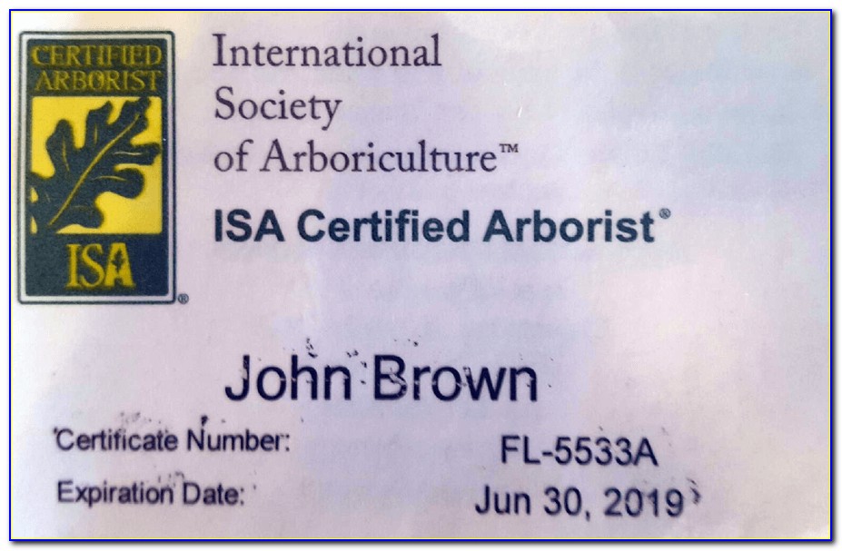 International Society Of Arborists (isa) Certification