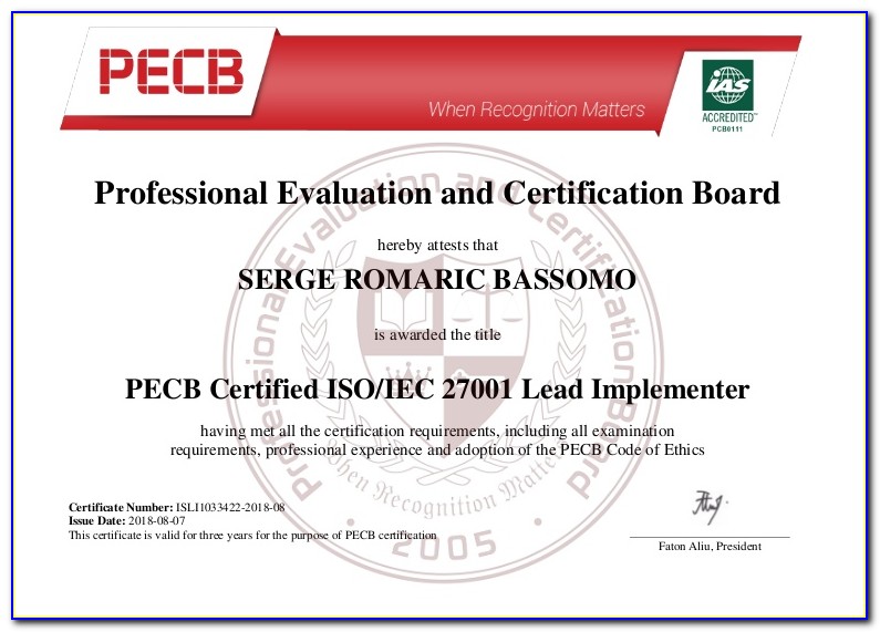 Iso 22301 Lead Implementer Certification