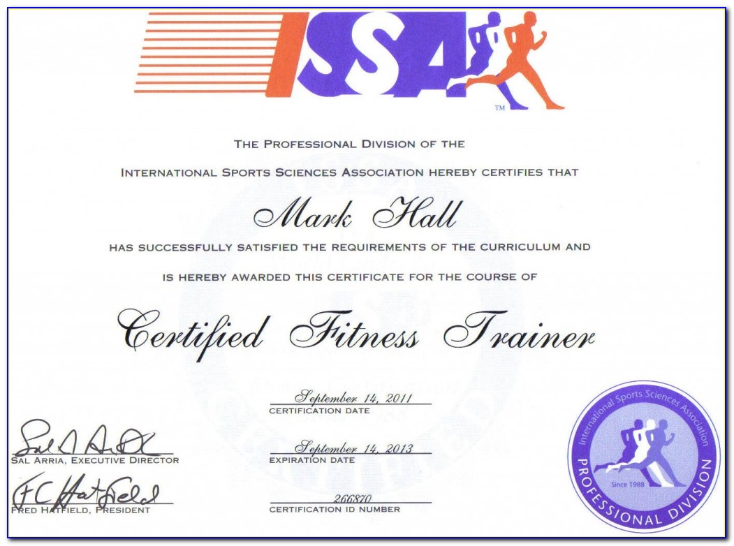 Issa Free Personal Training Certification