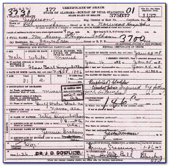 Jefferson County Alabama Birth Certificates
