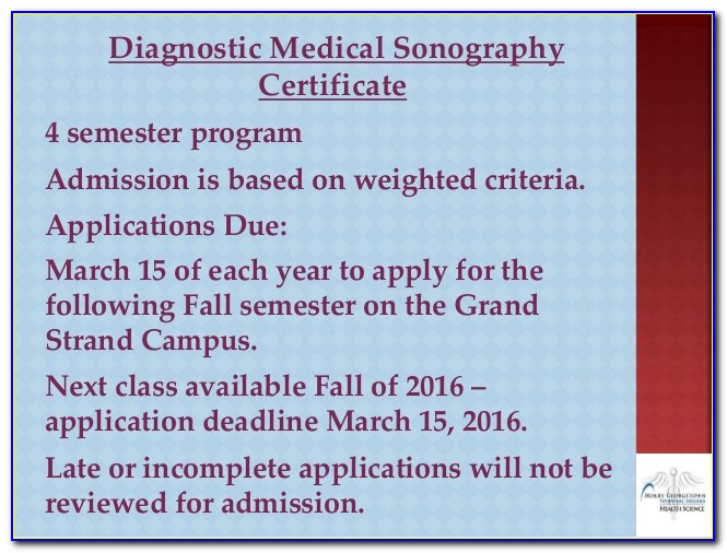 Medical Sonography Certificate Program