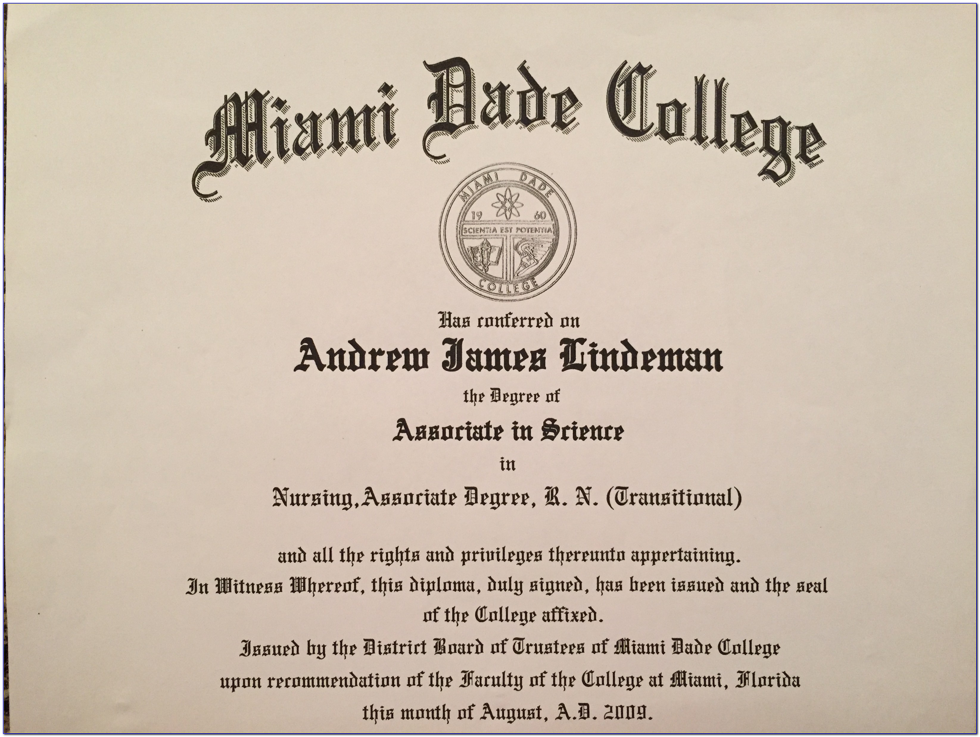 Miami Dade College Certificate Program