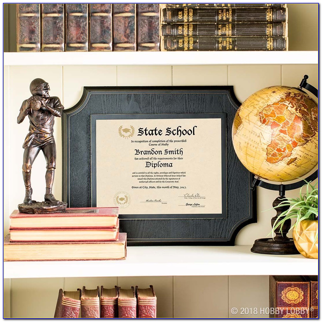 Military Flag And Certificate Frames