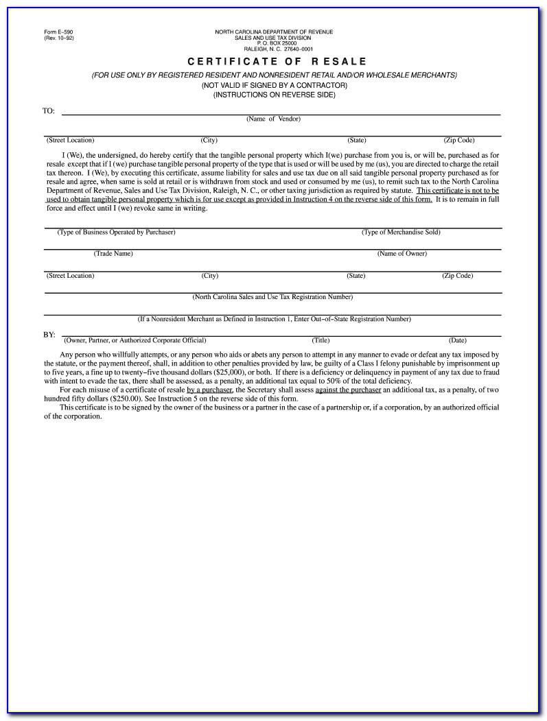 Montana Resale Tax Certificate