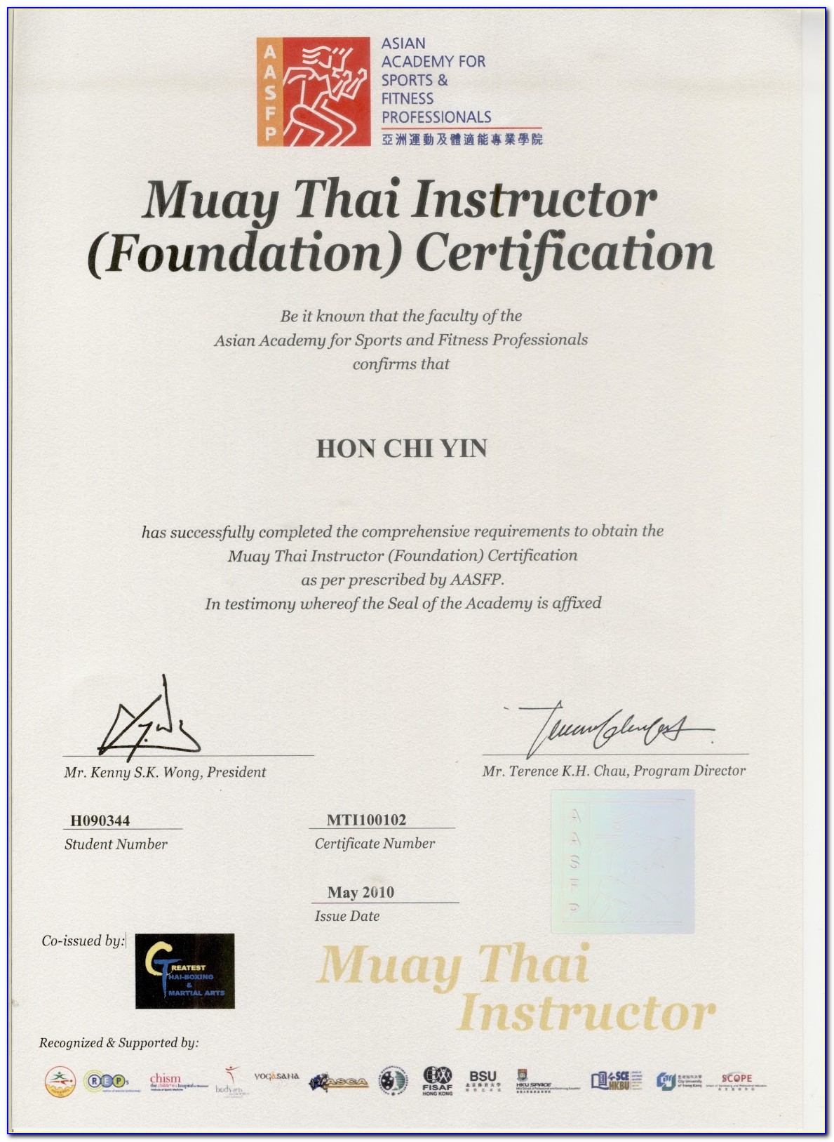 Muay Thai Instructor Certification Online