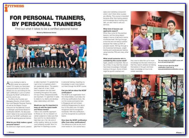 Ncsf Personal Trainer Certification Exam