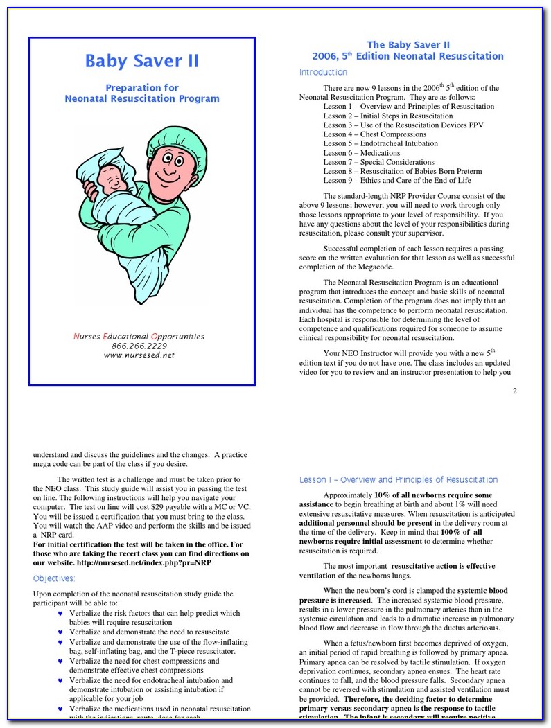 Neonatal Resuscitation Program Certification Online