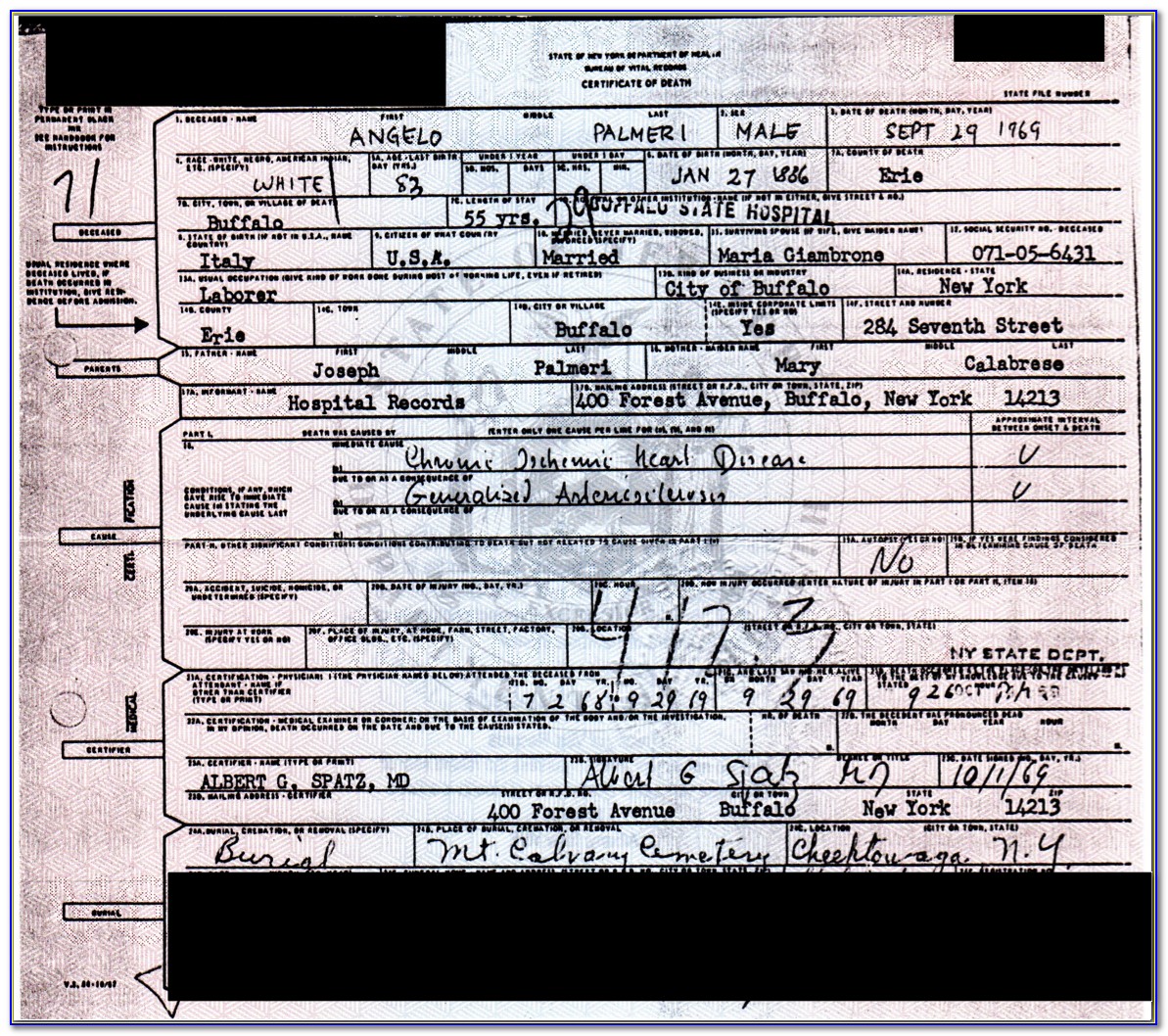New York City Death Certificates Genealogy