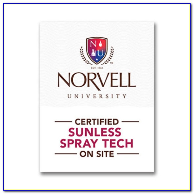 Norvell Spray Tan Certification