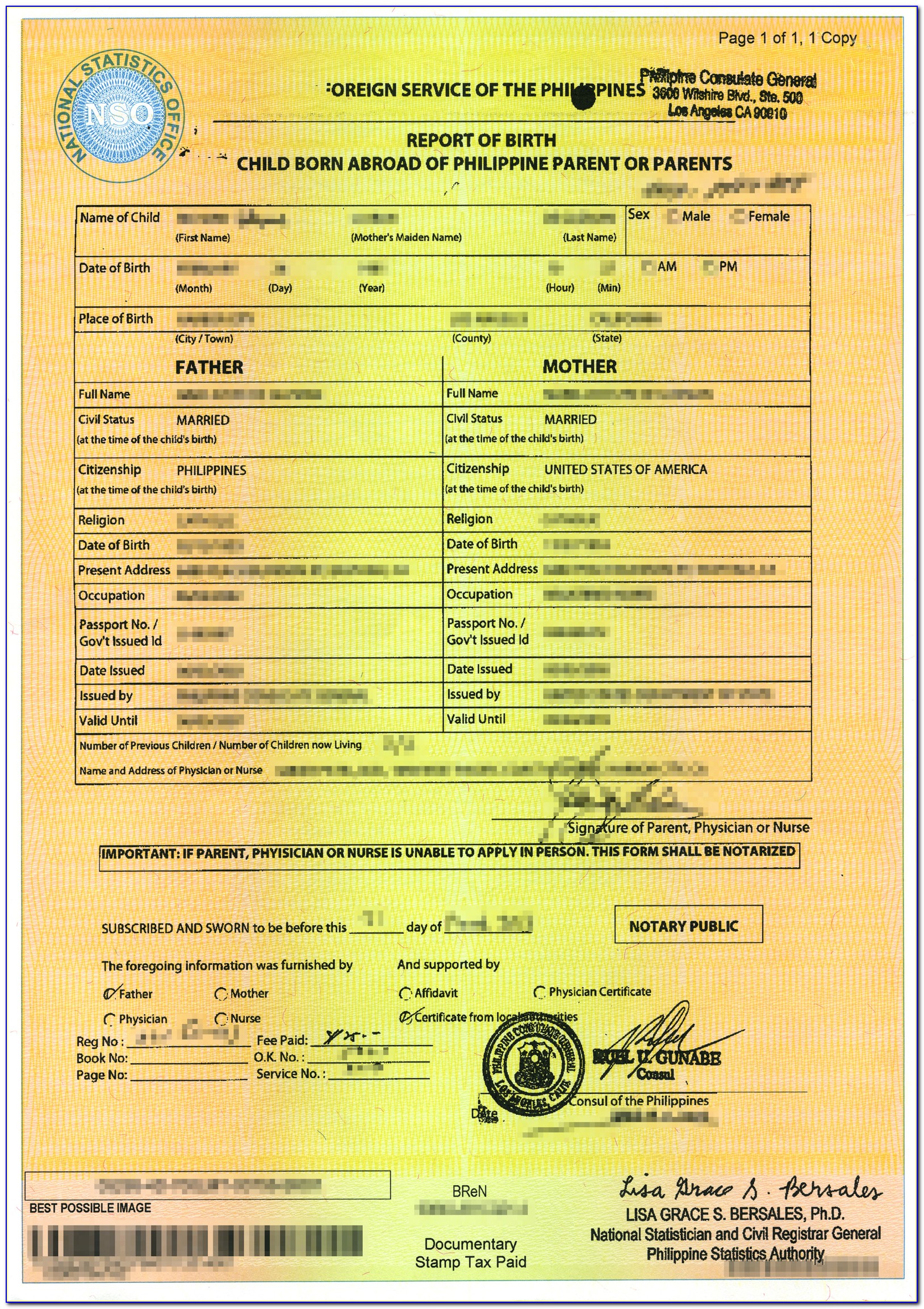 Nso Birth Certificate Online Copy