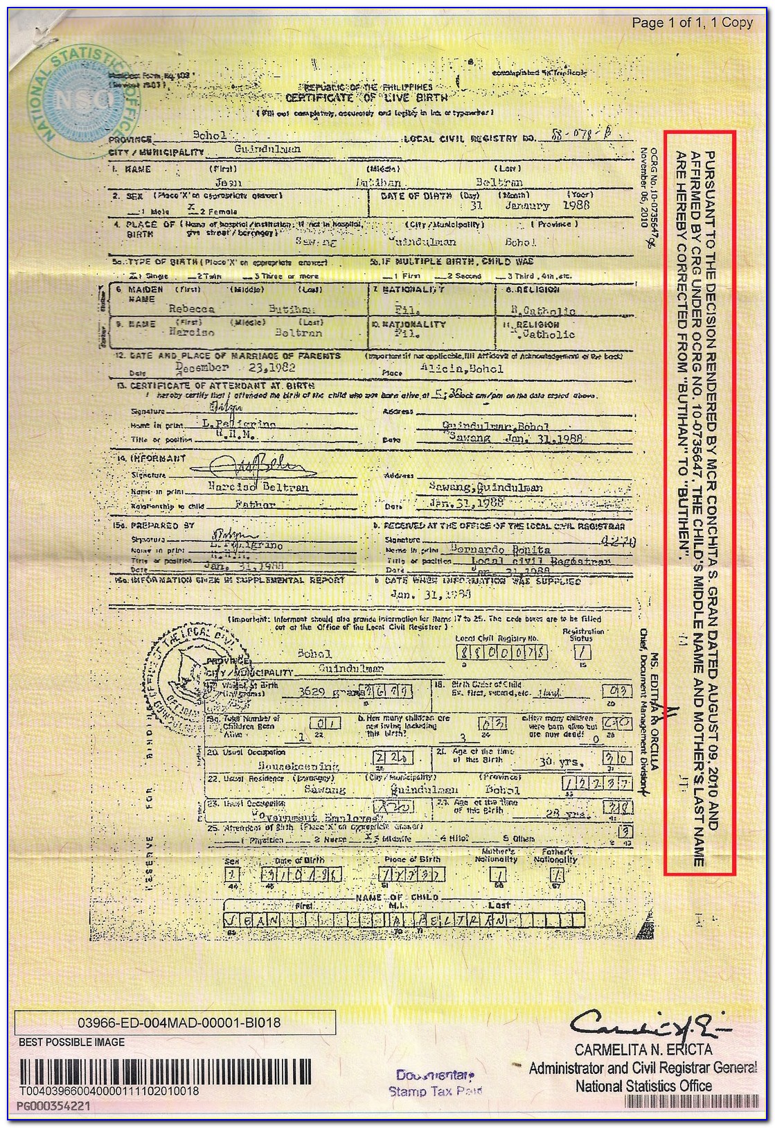 Nso Birth Certificate Online How Many Days