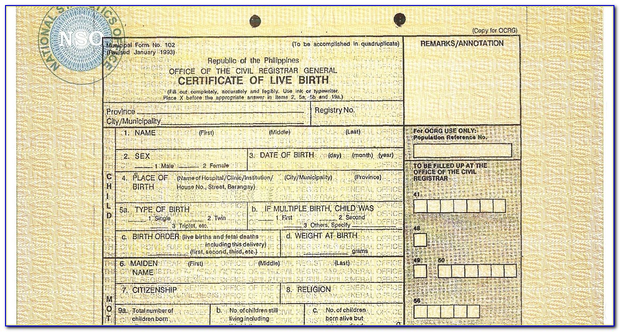 Nso Birth Certificate Online View