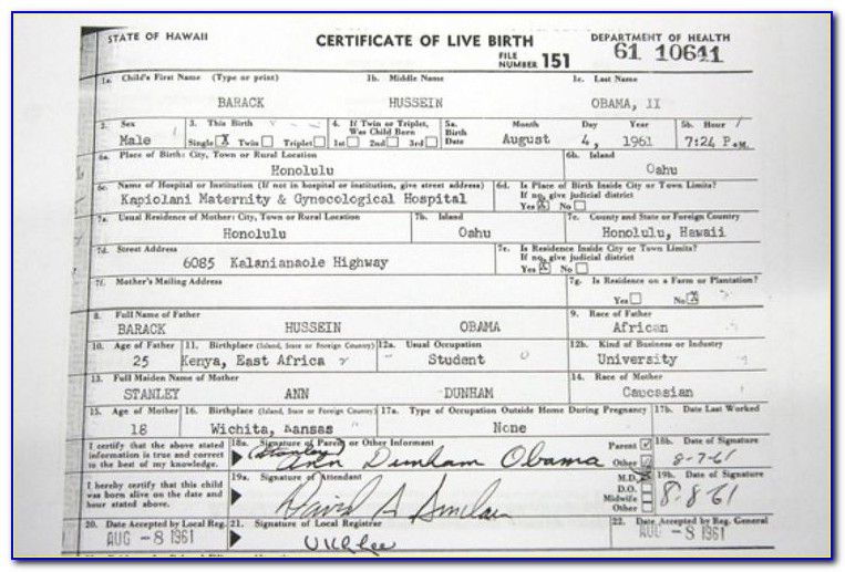 Oahu Birth Certificate Tracking