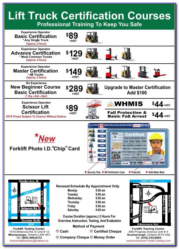 Online Forklift Certification Ontario