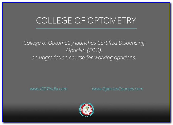 Optician Certification Training Program