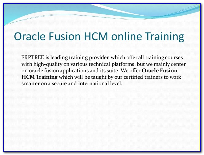 Oracle Hcm Certification Training