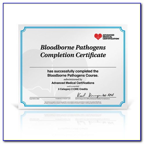 Osha Bloodborne Pathogen Training Certification