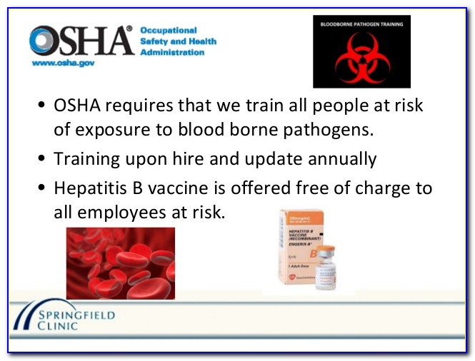 Osha Bloodborne Pathogens Certificate Course