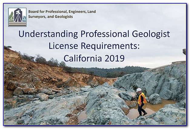 Professional Geologist Certification