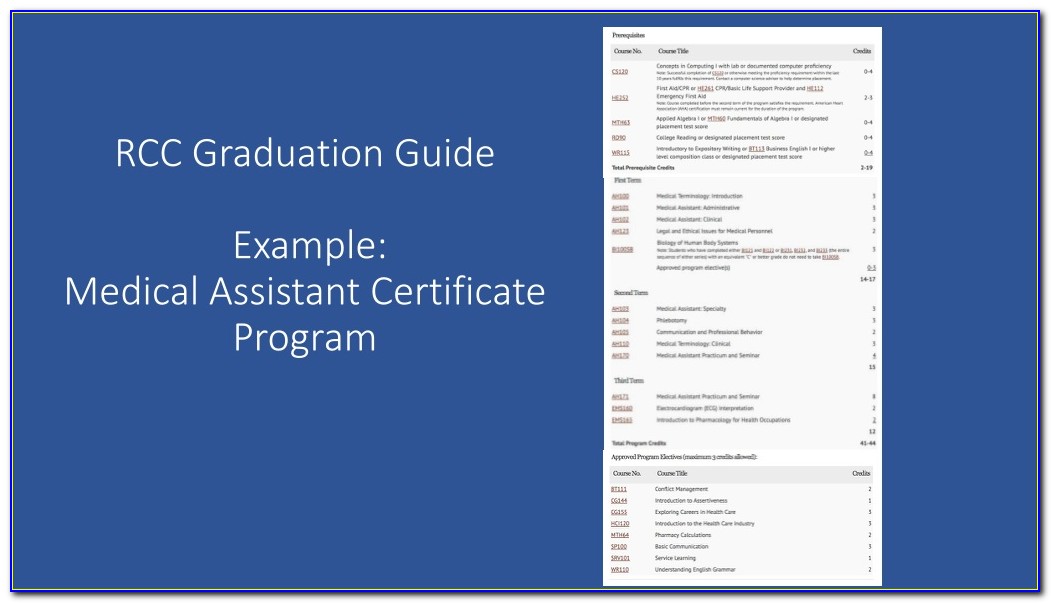 Rcc Certificate Programs