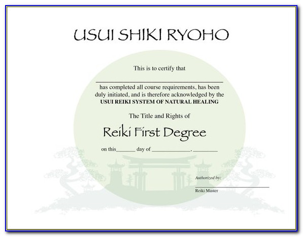 Reiki Certificate Seals