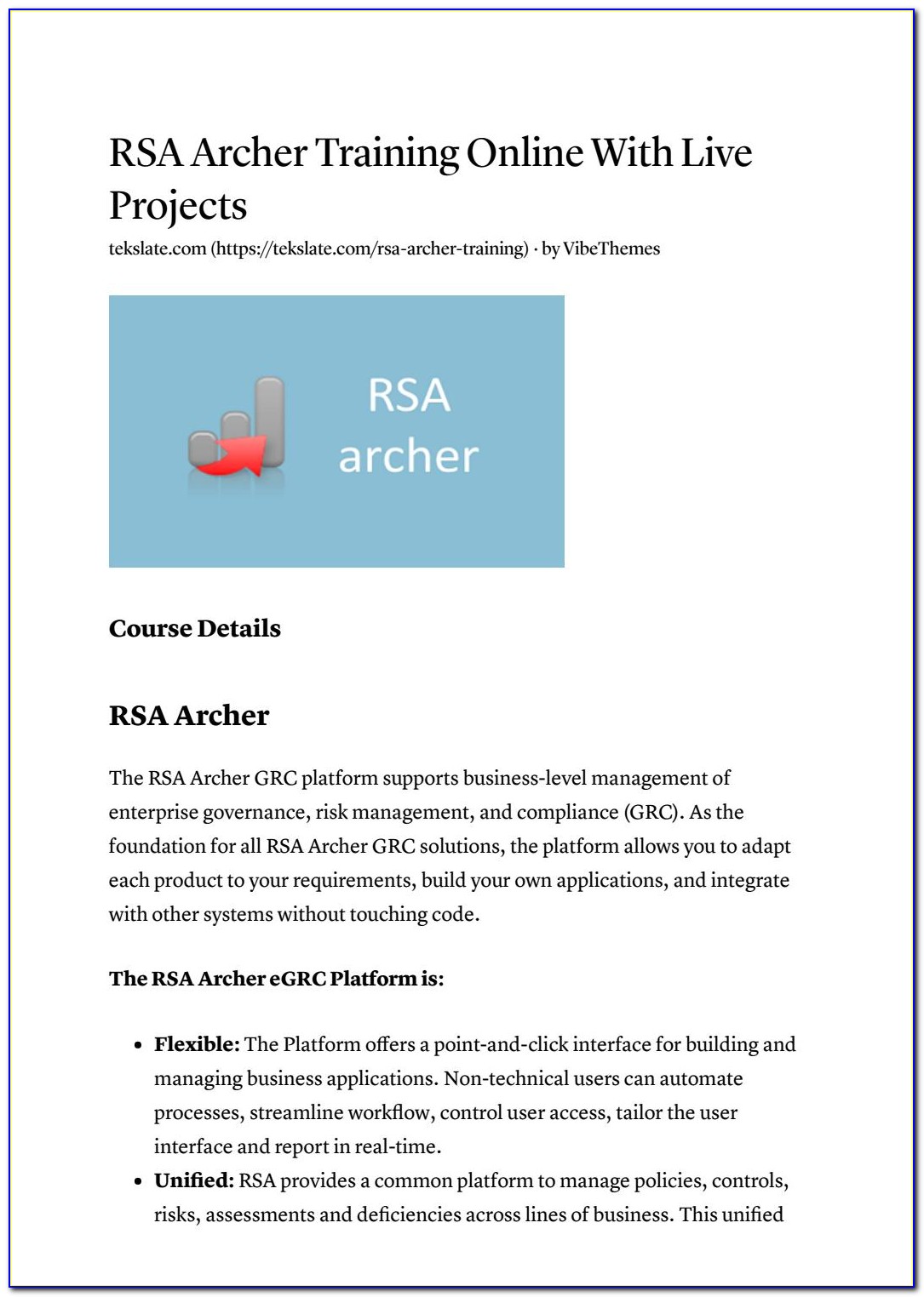 Rsa Archer Certification Cost