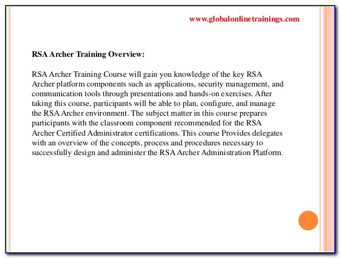 Rsa Archer Certification Questions