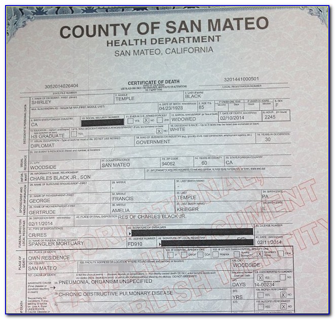 San Mateo County Birth Certificate Cost