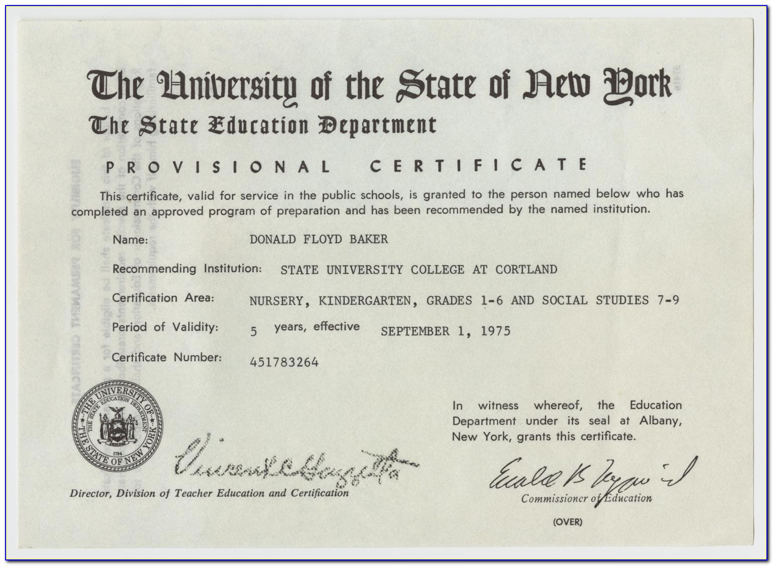 Sbec Probationary Teaching Certificate