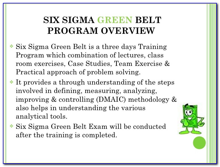 Six Sigma Green Belt Certification Cost In Bangalore