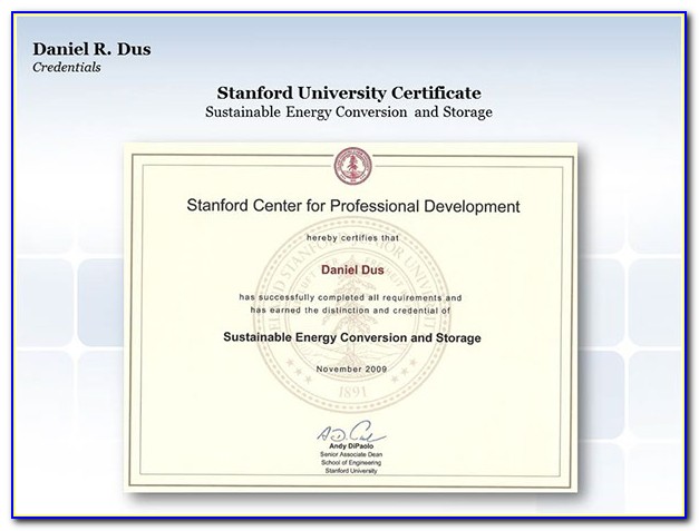 Stanford University Stanford California Data Mining And Applications Graduate Certificate