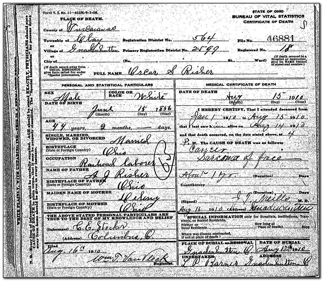 Stark County Oh Death Certificates