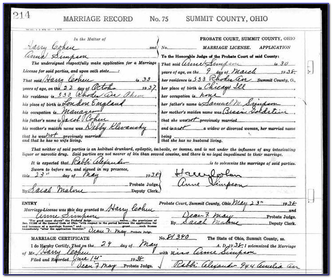 Summit County Ohio Birth Certificate Request