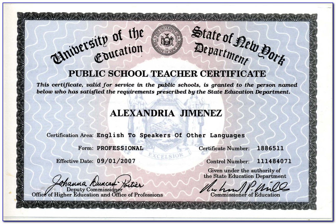 Teacher Assistant Certification Nys