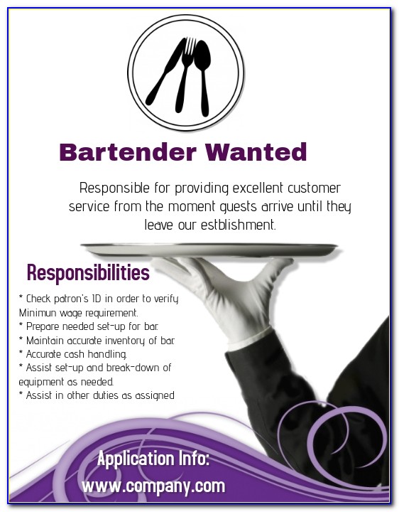 Tips Certified Bartender For Hire