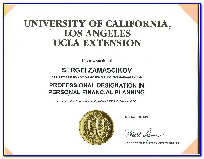 Ucla Finance Certificate Program