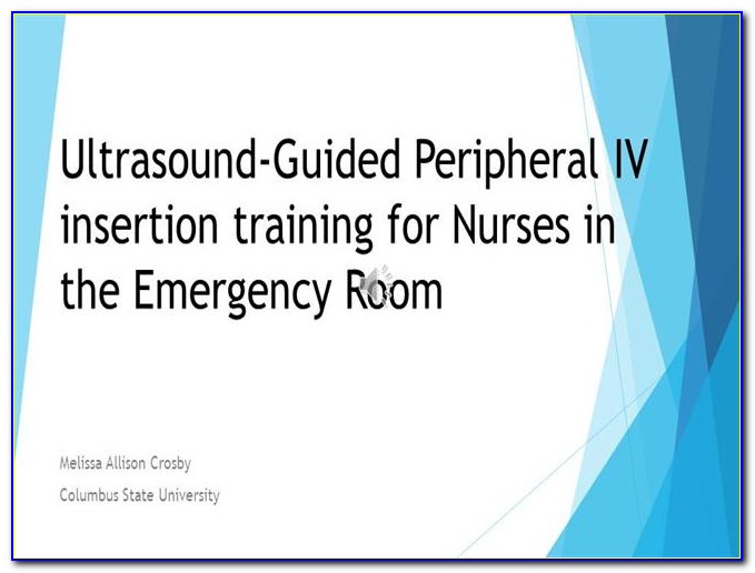 Ultrasound Guided Iv Certification