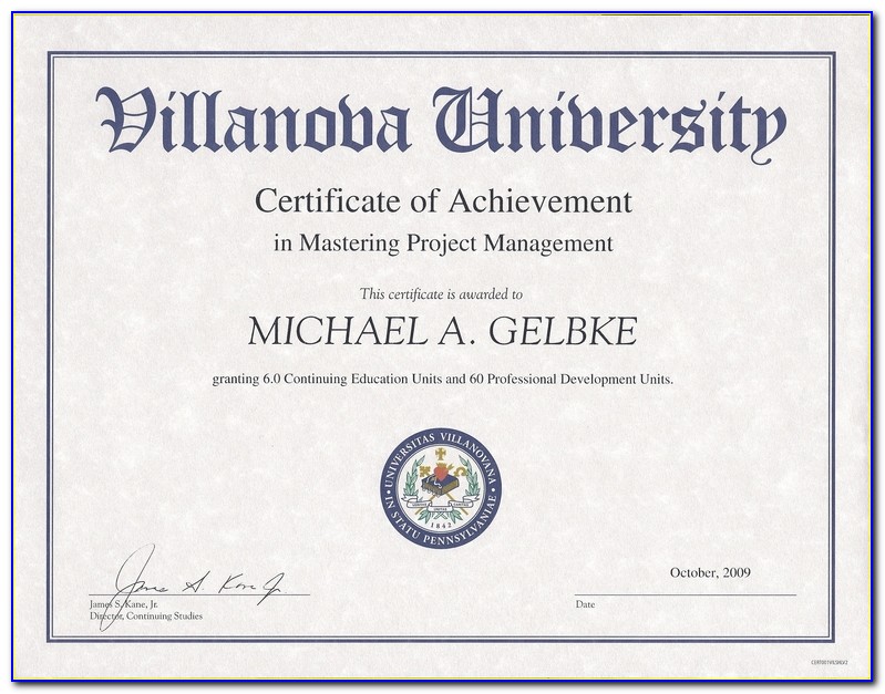 Villanova Applied Project Management Certificate