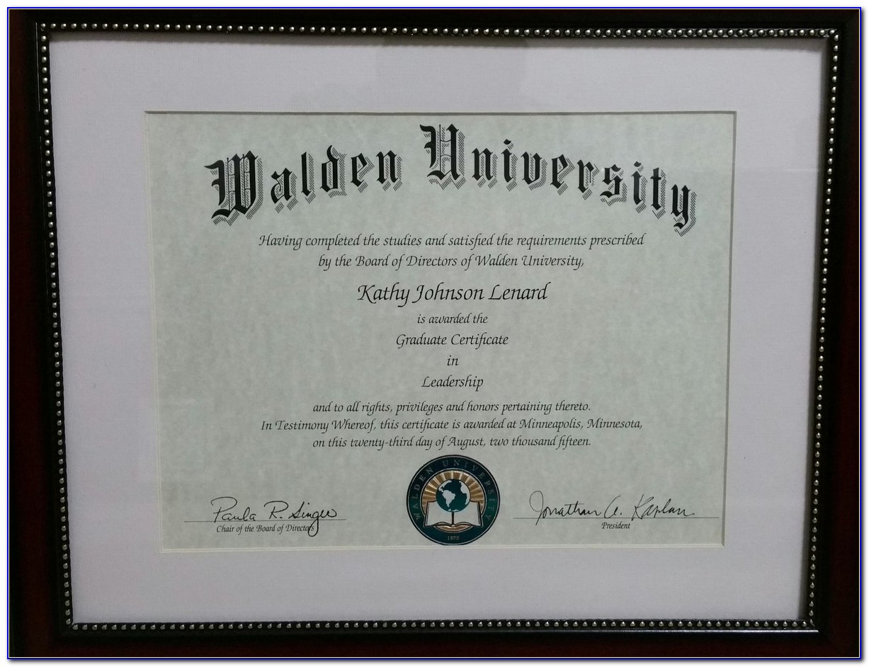 Walden University Graduate Certificate Programs