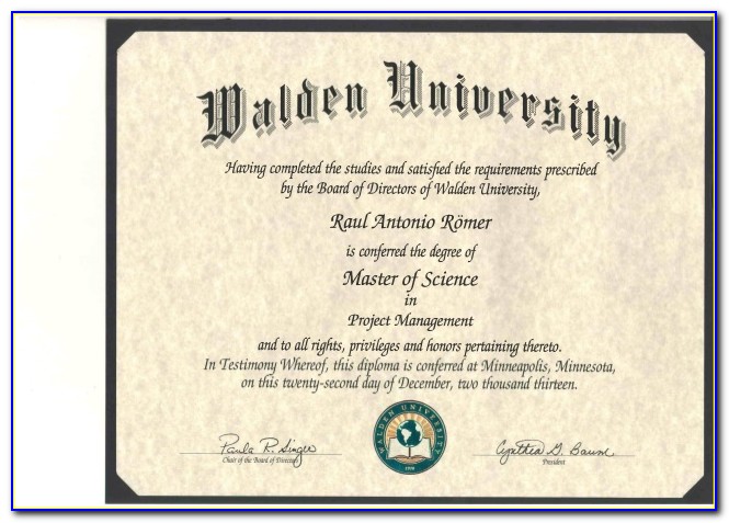 Walden University Post Master's Certificate Programs