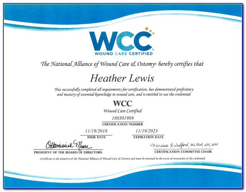Wcc Wound Care Certification