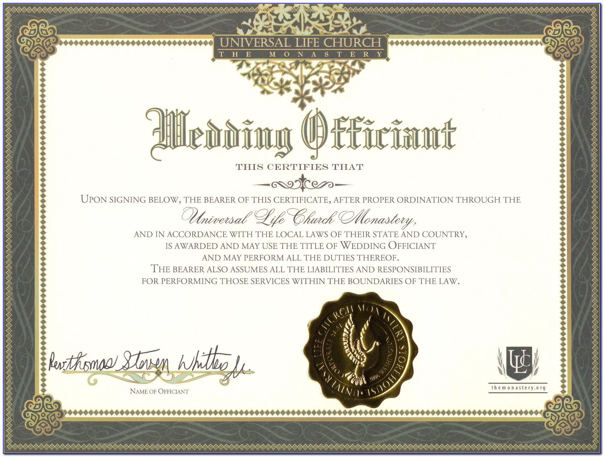 Wedding Minister Certification Online