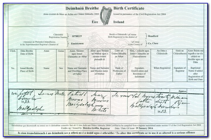 Worcester Massachusetts Birth Certificate
