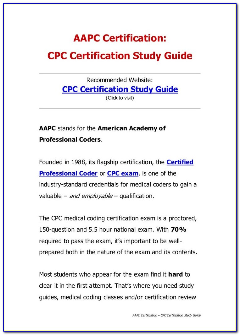 Aapc Medical Coding Certification Exam