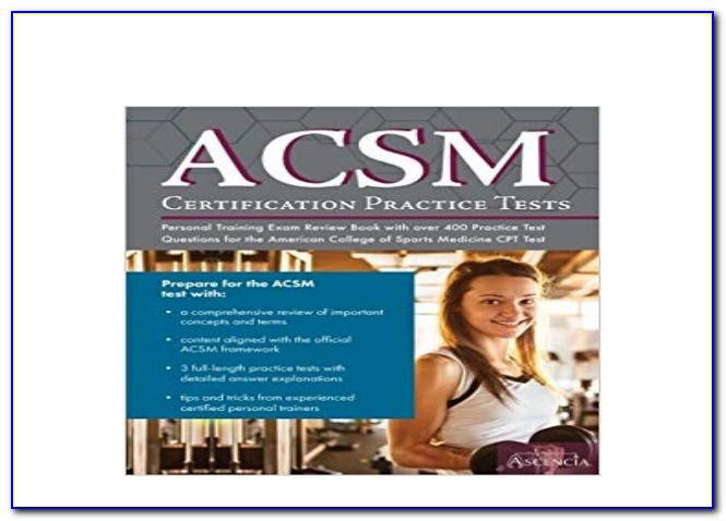 Acsm Certification Exam Questions