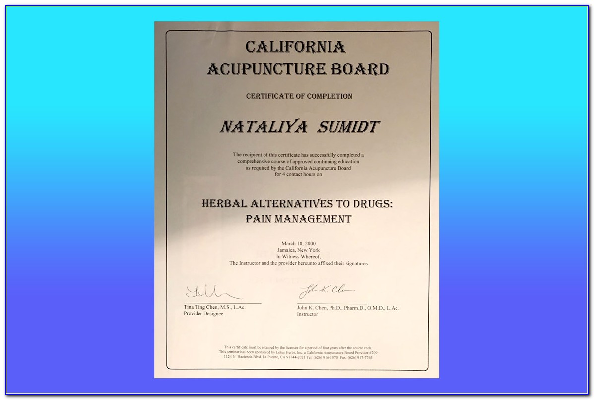Acupressure Course California
