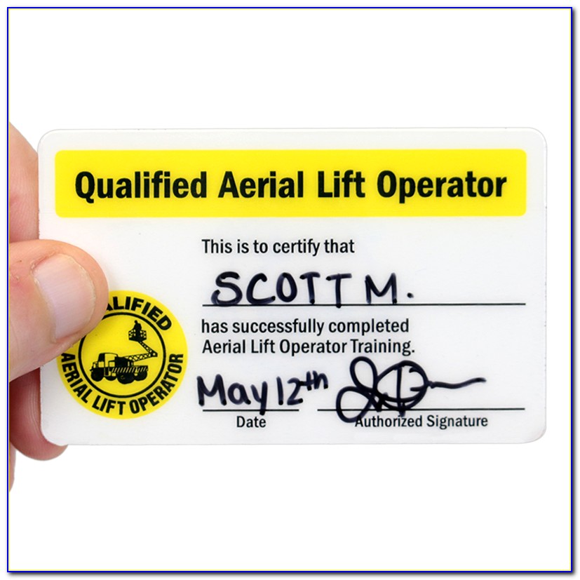 Aerial Lift Train The Trainer Instructor Certification