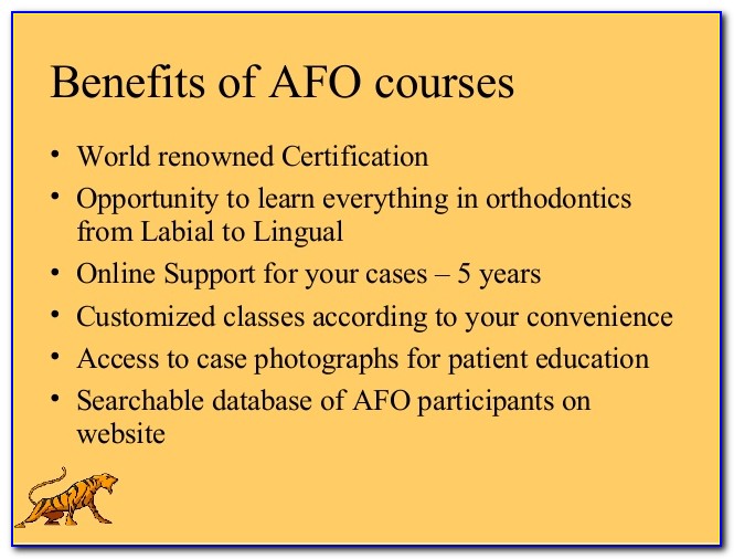 Afo Certification Online